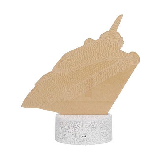 3D Night Light 16 Colors Dimmable 4 Flash Modes Remote Control Touch Switch Spaceship Series Lamp Gift for V1294-YM0523-3119210267111