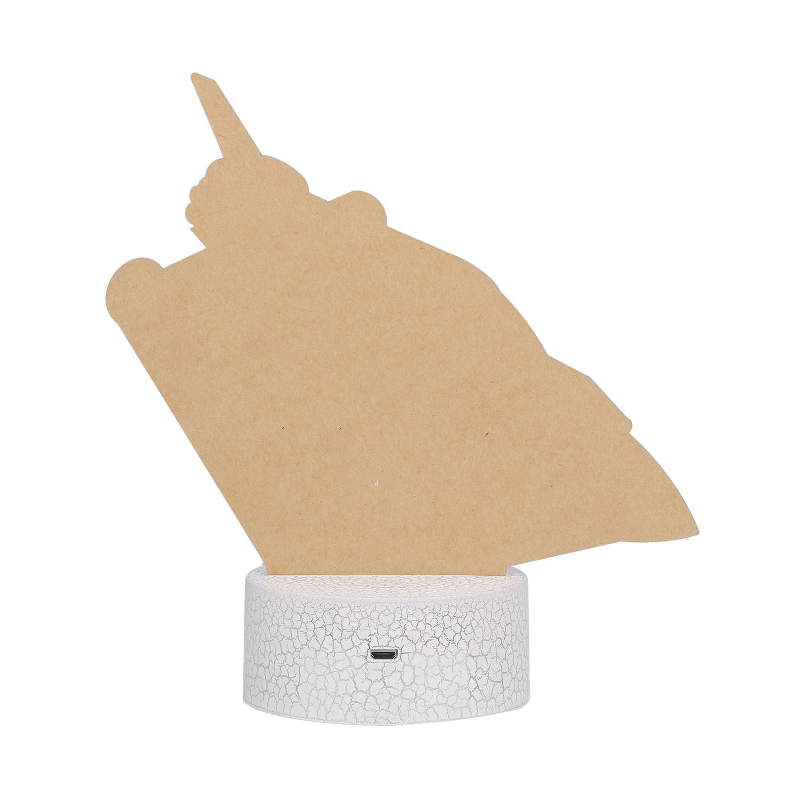 3D Night Light 16 Colors Dimmable 4 Flash Modes Remote Control Touch Switch Spaceship Series Lamp Gift for V1294-YM0523-3119210267111