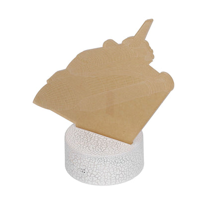 3D Night Light 16 Colors Dimmable 4 Flash Modes Remote Control Touch Switch Spaceship Series Lamp Gift for V1294-YM0523-3119210267111