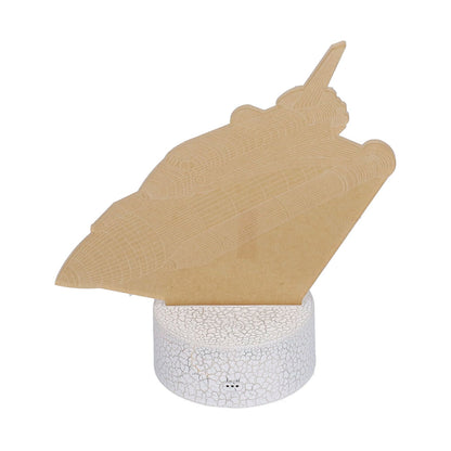 3D Night Light 16 Colors Dimmable 4 Flash Modes Remote Control Touch Switch Spaceship Series Lamp Gift for V1294-YM0523-3119210267111