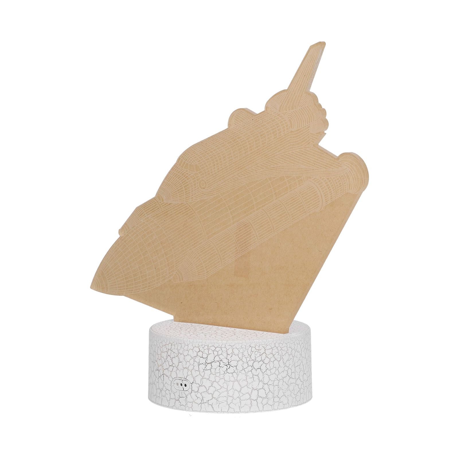 3D Night Light 16 Colors Dimmable 4 Flash Modes Remote Control Touch Switch Spaceship Series Lamp Gift for V1294-YM0523-3119210267111