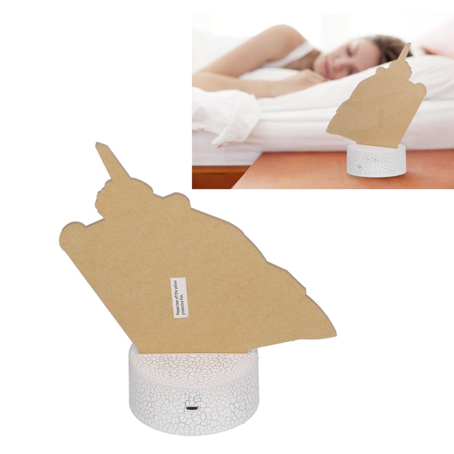 3D Night Light 16 Colors Dimmable 4 Flash Modes Remote Control Touch Switch Spaceship Series Lamp Gift for V1294-YM0523-3119210267111