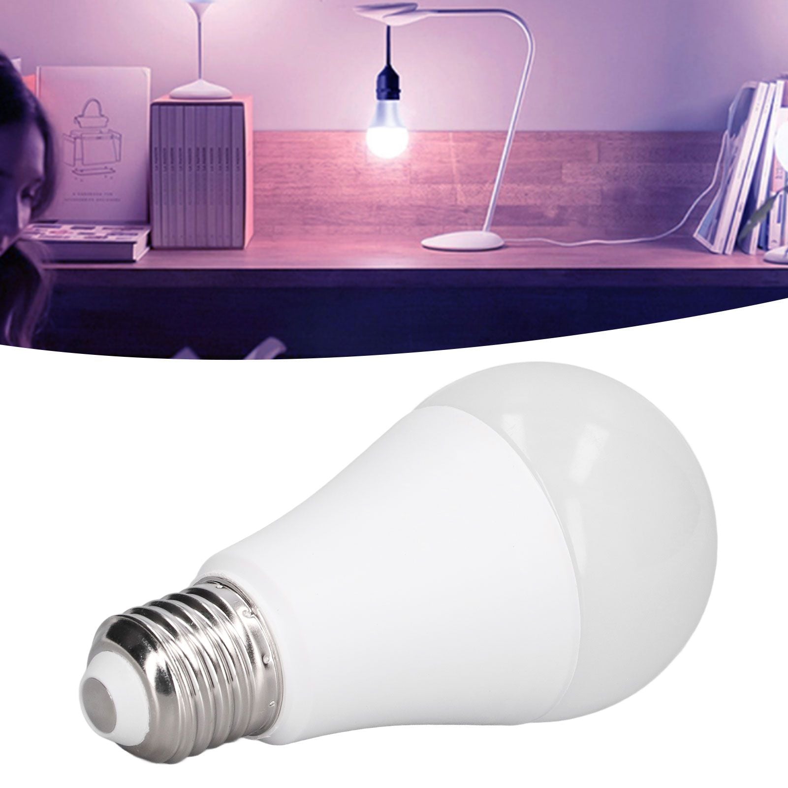 LED Smart Bulb 9W E27 RGB Dimming Light Voice Control Smart Home Bulb for Google 85-265V V1294-YM0523-3119210267211