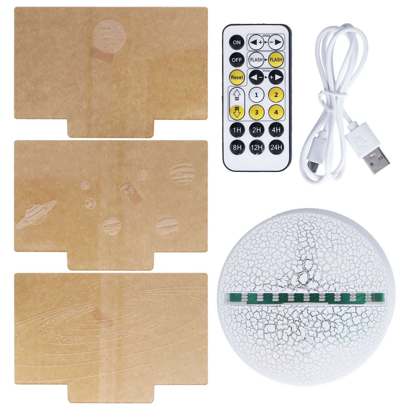 3D Night Light 16 Colors Dimmable Remote Control Smart Touch 3D Lamp for Birthday Gifts V1294-YM0523-3119210267611