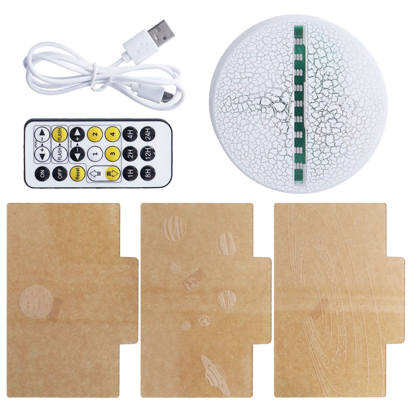 3D Night Light 16 Colors Dimmable Remote Control Smart Touch 3D Lamp for Birthday Gifts V1294-YM0523-3119210267611