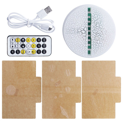 3D Night Light 16 Colors Dimmable Remote Control Smart Touch 3D Lamp for Birthday Gifts V1294-YM0523-3119210267611