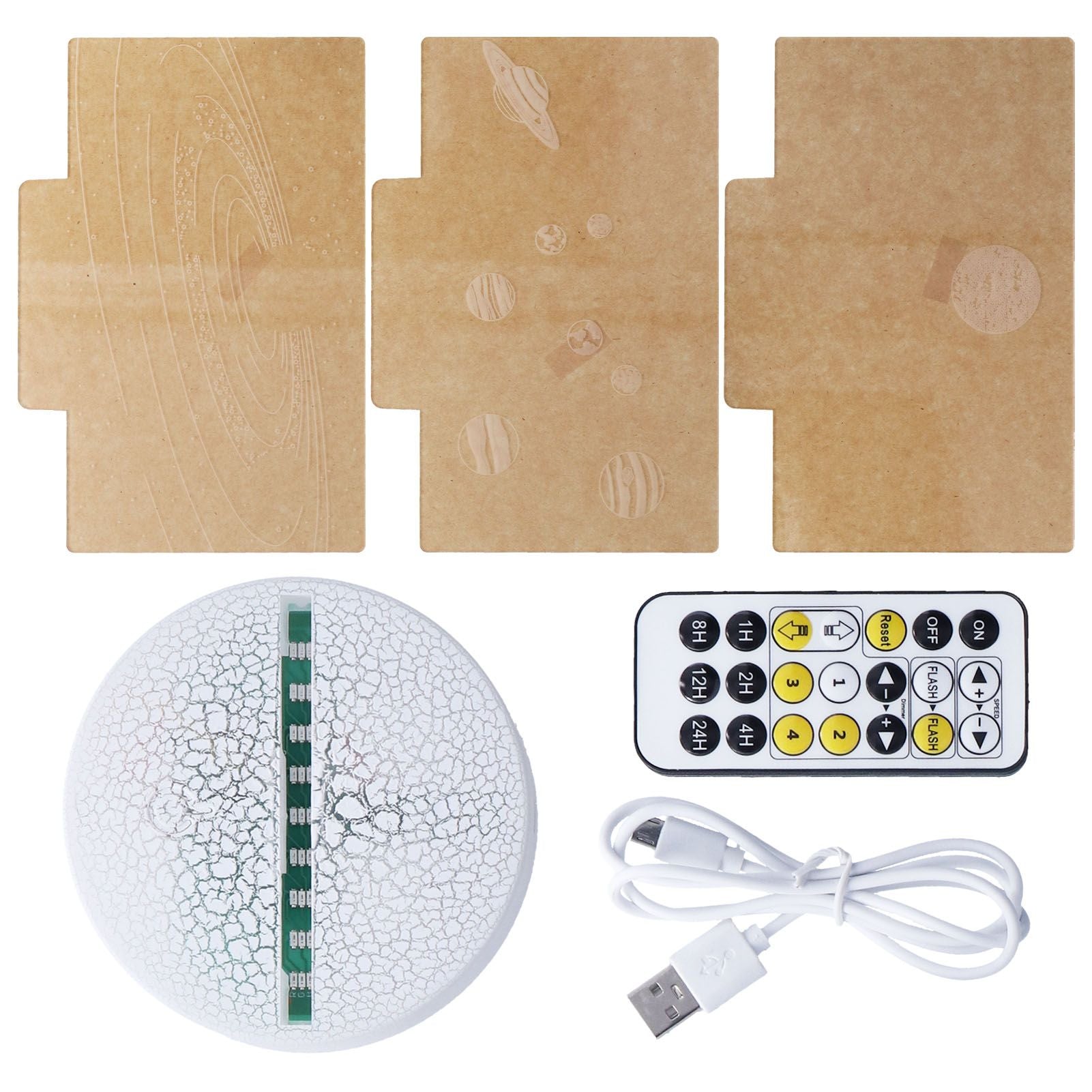 3D Night Light 16 Colors Dimmable Remote Control Smart Touch 3D Lamp for Birthday Gifts V1294-YM0523-3119210267611