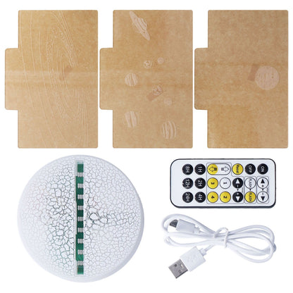 3D Night Light 16 Colors Dimmable Remote Control Smart Touch 3D Lamp for Birthday Gifts V1294-YM0523-3119210267611