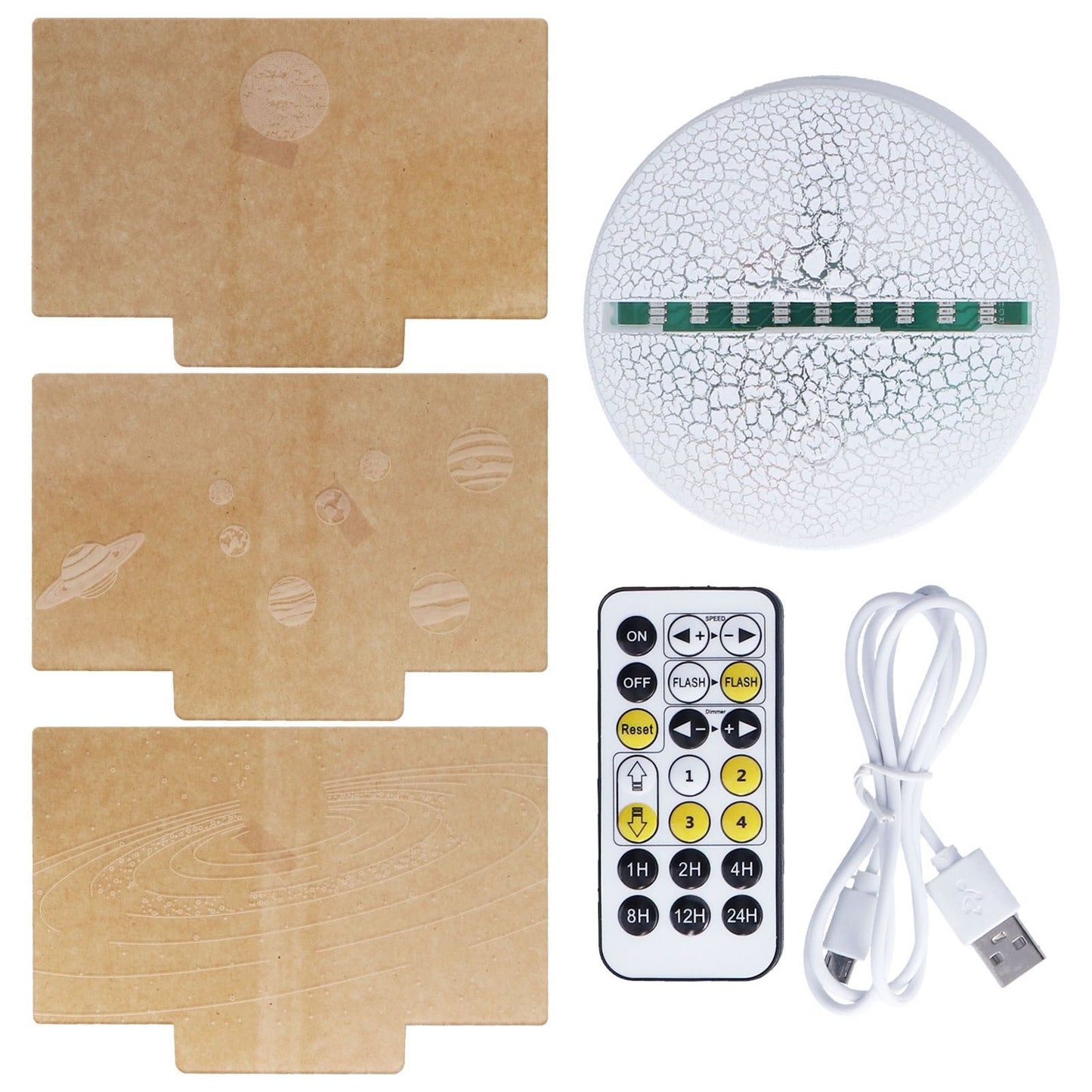 3D Night Light 16 Colors Dimmable Remote Control Smart Touch 3D Lamp for Birthday Gifts V1294-YM0523-3119210267611