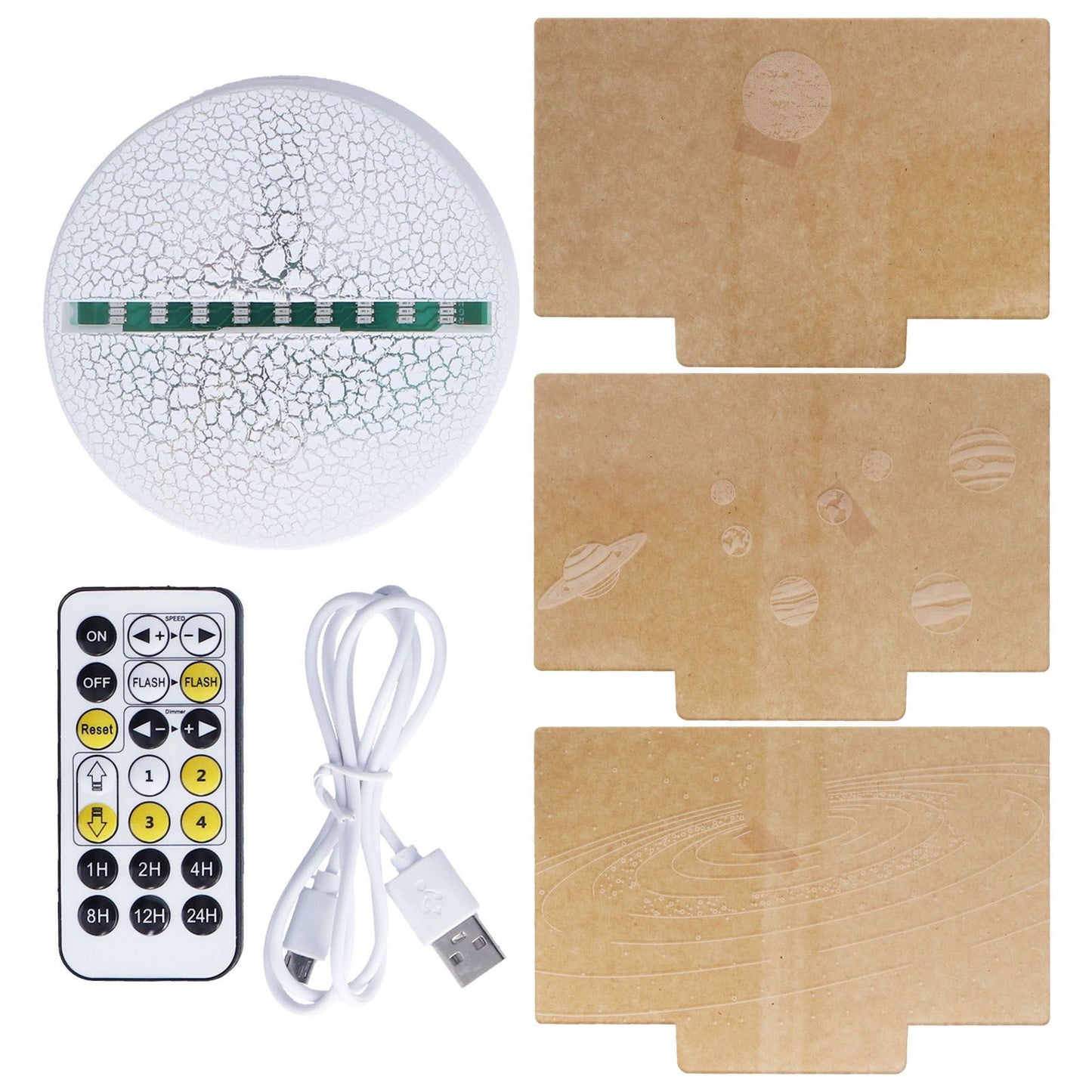 3D Night Light 16 Colors Dimmable Remote Control Smart Touch 3D Lamp for Birthday Gifts V1294-YM0523-3119210267611