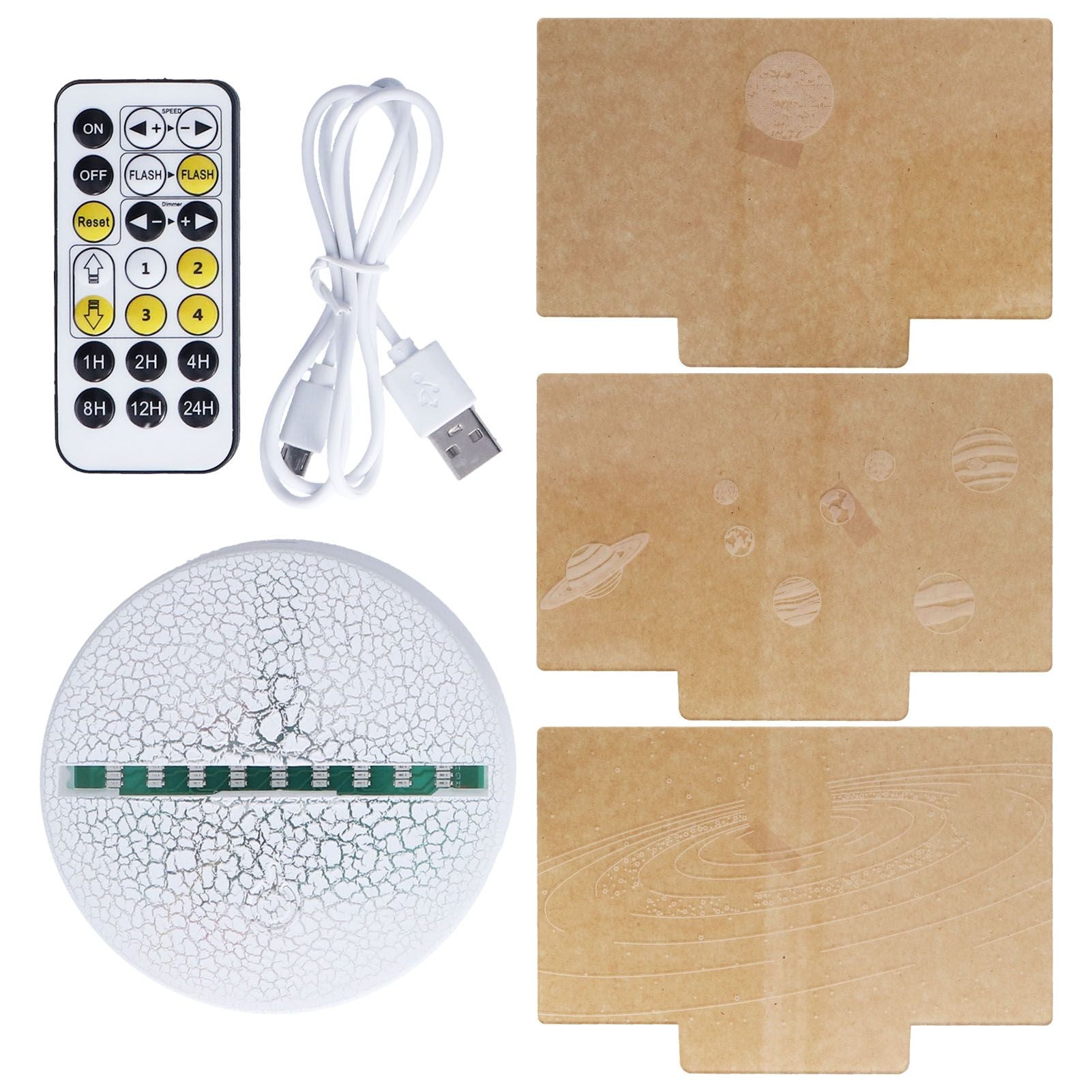 3D Night Light 16 Colors Dimmable Remote Control Smart Touch 3D Lamp for Birthday Gifts V1294-YM0523-3119210267611