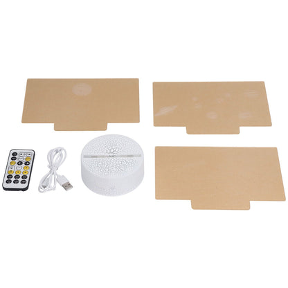 3D Night Light 16 Colors Dimmable Remote Control Smart Touch 3D Lamp for Birthday Gifts V1294-YM0523-3119210267611