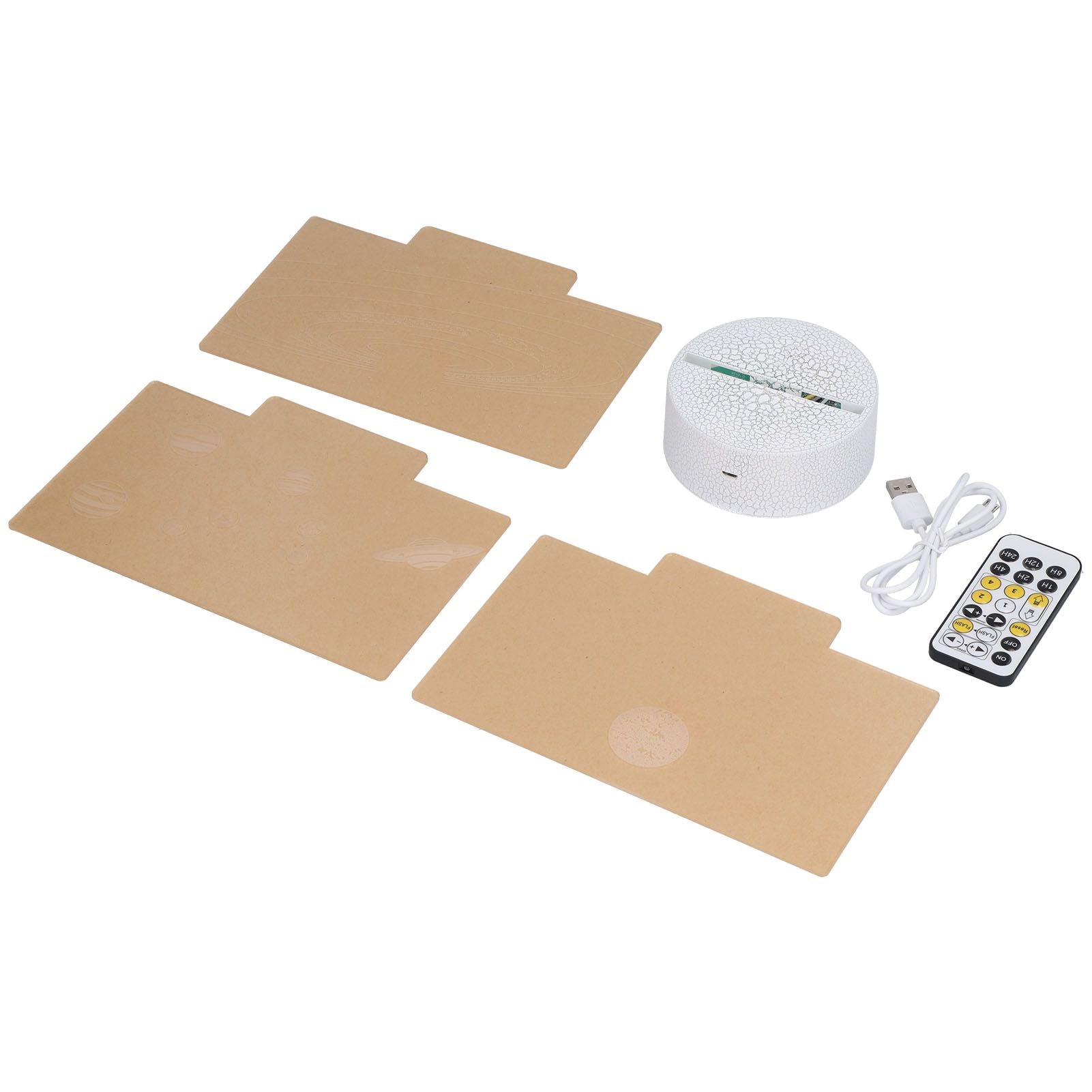 3D Night Light 16 Colors Dimmable Remote Control Smart Touch 3D Lamp for Birthday Gifts V1294-YM0523-3119210267611