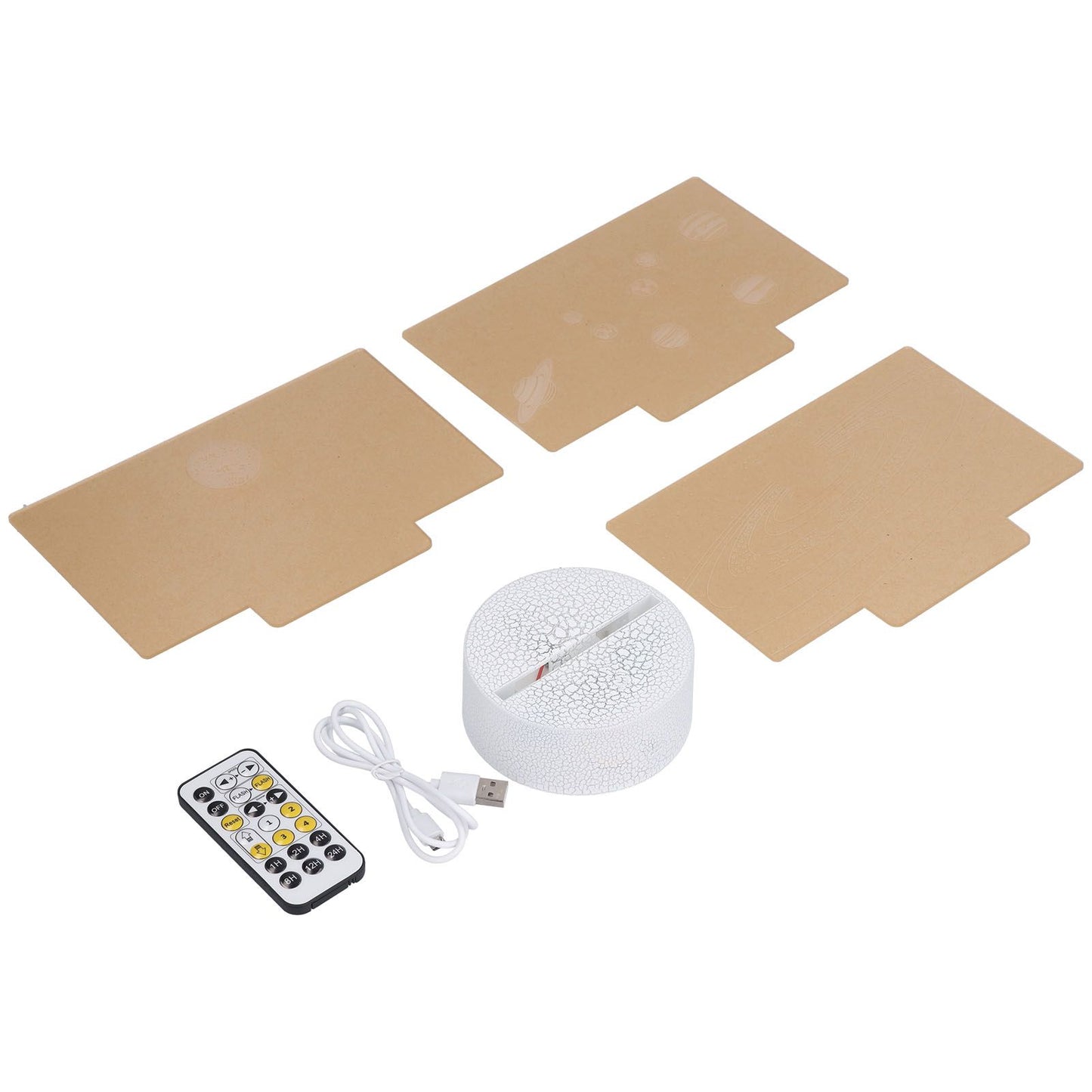 3D Night Light 16 Colors Dimmable Remote Control Smart Touch 3D Lamp for Birthday Gifts V1294-YM0523-3119210267611