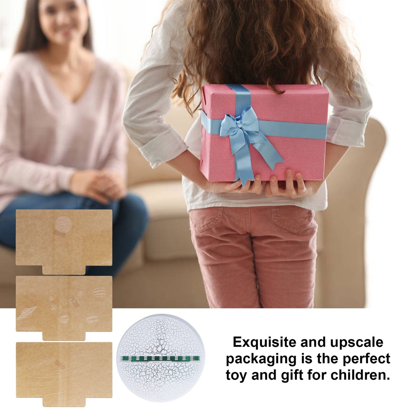 3D Night Light 16 Colors Dimmable Remote Control Smart Touch 3D Lamp for Birthday Gifts V1294-YM0523-3119210267611
