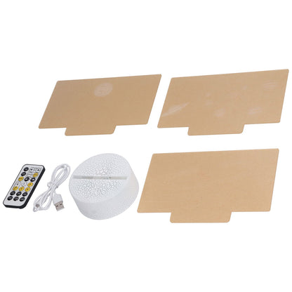 3D Night Light 16 Colors Dimmable Remote Control Smart Touch 3D Lamp for Birthday Gifts V1294-YM0523-3119210267611