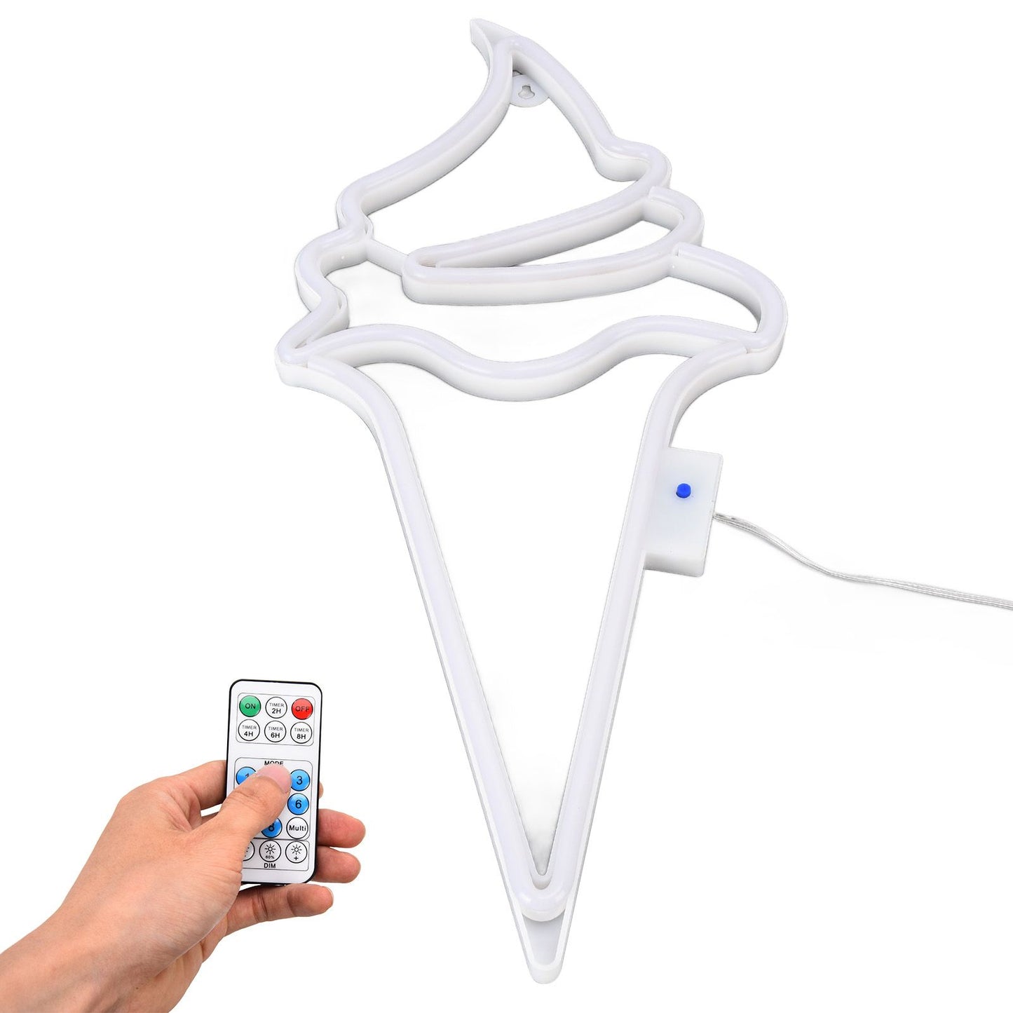 LED Neon Light Ice Cream Waterproof Battery USB Powered Hangable Decorative Remote Control Neon Sign for Home V1294-YM0523-3119210270016