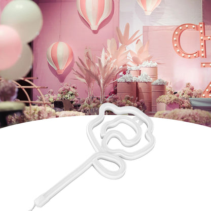 Neon Lights Rose Flower Style Valentine's Day Proposal Wedding Confession Scene Home Decoration LightsPink V1294-YM0523-3119210270312