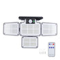 LED Solar Lights Outdoor 4 Adjustable Heads Motion Sensor Light 450LM 3 Modes Wide Angle Wall Light for V1294-YM0523-3119210270711