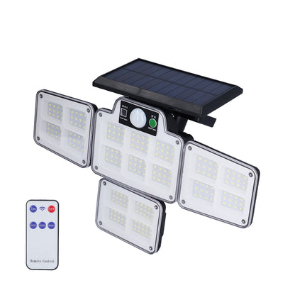 LED Solar Lights Outdoor 4 Adjustable Heads Motion Sensor Light 450LM 3 Modes Wide Angle Wall Light for V1294-YM0523-3119210270711