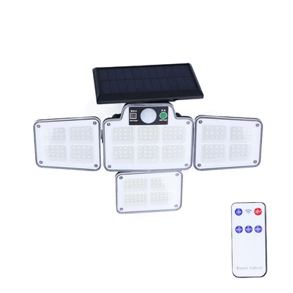 LED Solar Lights Outdoor 4 Adjustable Heads Motion Sensor Light 450LM 3 Modes Wide Angle Wall Light for V1294-YM0523-3119210270711