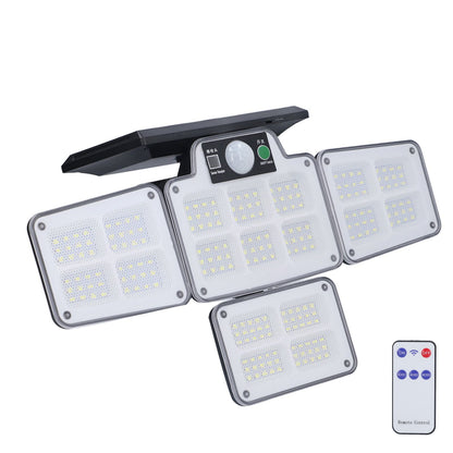 LED Solar Lights Outdoor 4 Adjustable Heads Motion Sensor Light 450LM 3 Modes Wide Angle Wall Light for V1294-YM0523-3119210270711