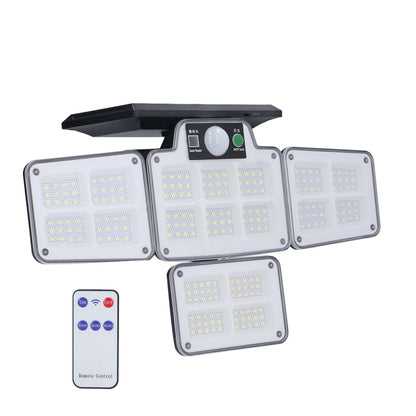 LED Solar Lights Outdoor 4 Adjustable Heads Motion Sensor Light 450LM 3 Modes Wide Angle Wall Light for V1294-YM0523-3119210270711