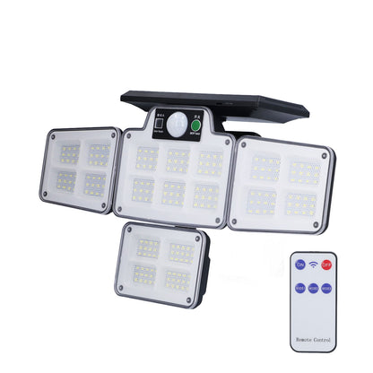 LED Solar Lights Outdoor 4 Adjustable Heads Motion Sensor Light 450LM 3 Modes Wide Angle Wall Light for V1294-YM0523-3119210270711