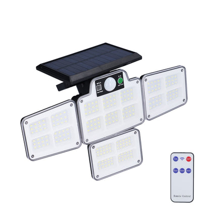 LED Solar Lights Outdoor 4 Adjustable Heads Motion Sensor Light 450LM 3 Modes Wide Angle Wall Light for V1294-YM0523-3119210270711
