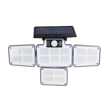 LED Solar Lights Outdoor 4 Adjustable Heads Motion Sensor Light 450LM 3 Modes Wide Angle Wall Light for V1294-YM0523-3119210270711