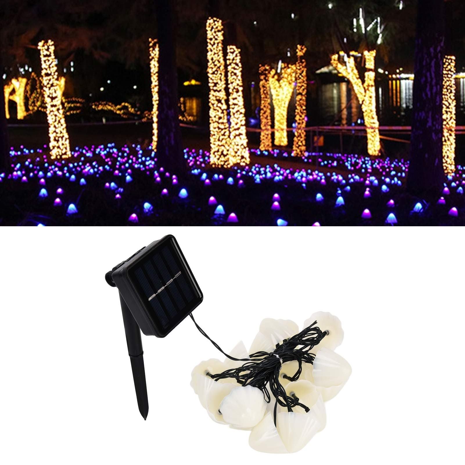 Solar Light String Waterproof Outdoor Garden Landscape Light 20LEDs 8 Lighting ModesColorful Light V1294-YM0523-3119210272112