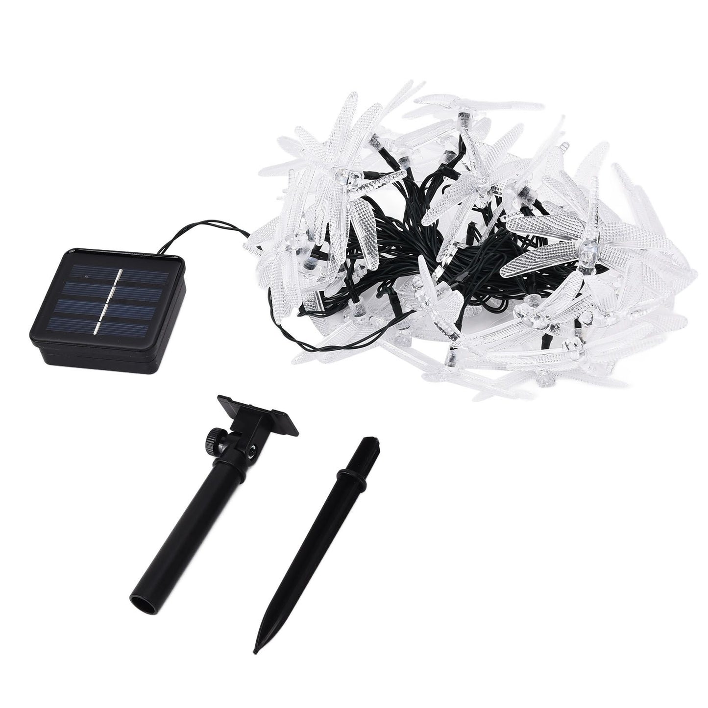 Dragonfly Solar String Lights 30LEDs Solar Powered Fairy Lights Waterproof Outdoor DecorationWarm Light V1294-YM0523-3119210272311