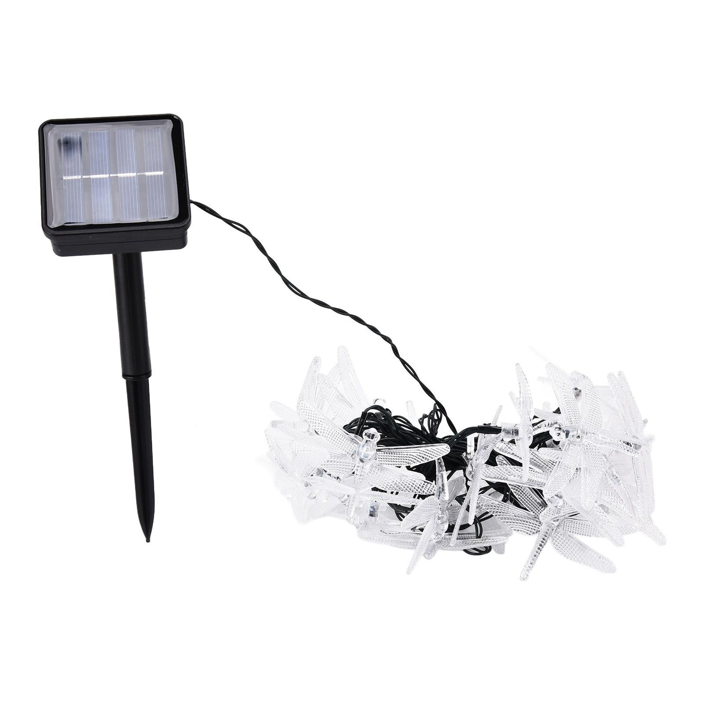 Dragonfly Solar String Lights 30LEDs Solar Powered Fairy Lights Waterproof Outdoor DecorationWarm Light V1294-YM0523-3119210272311