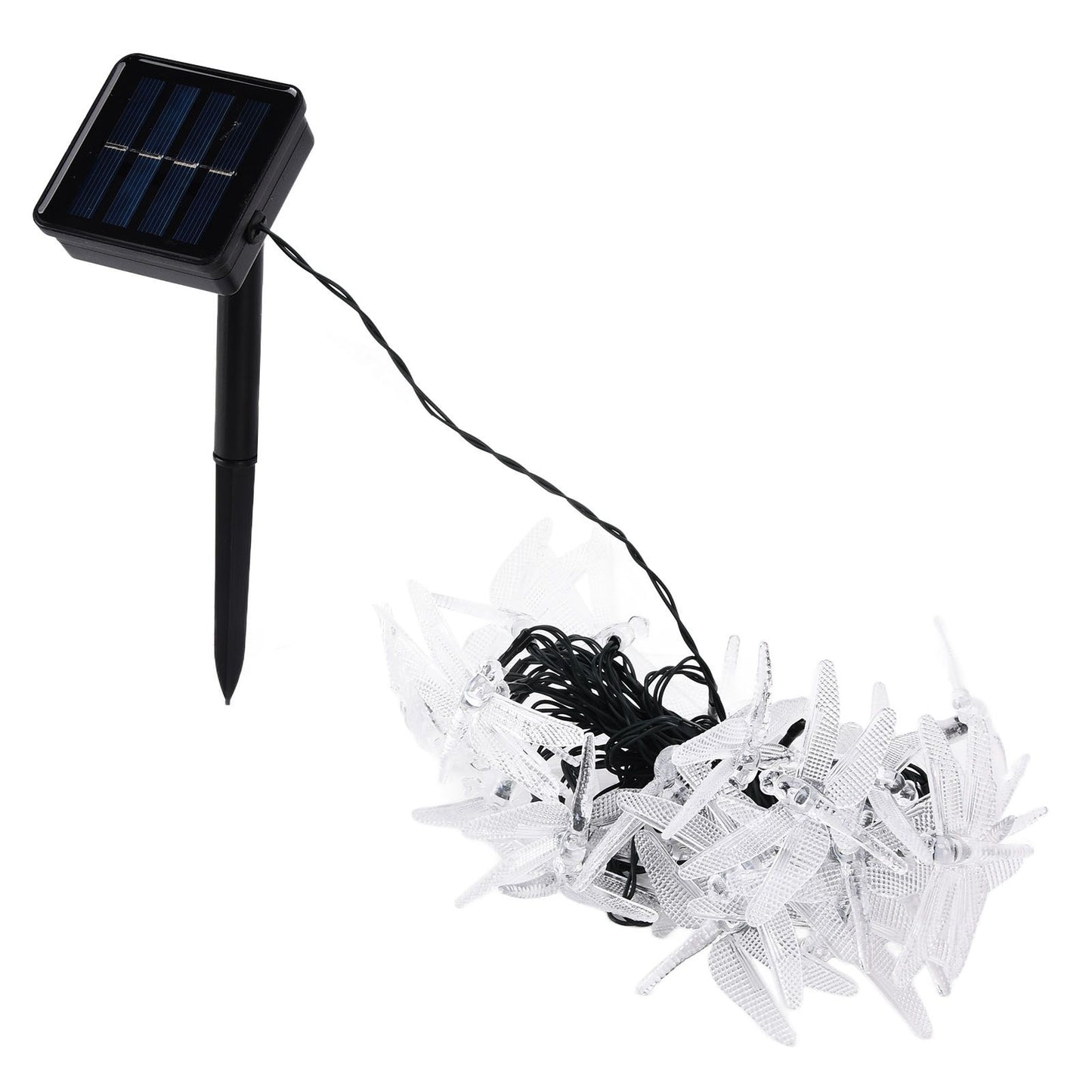 Dragonfly Solar String Lights 30LEDs Solar Powered Fairy Lights Waterproof Outdoor DecorationWarm Light V1294-YM0523-3119210272311