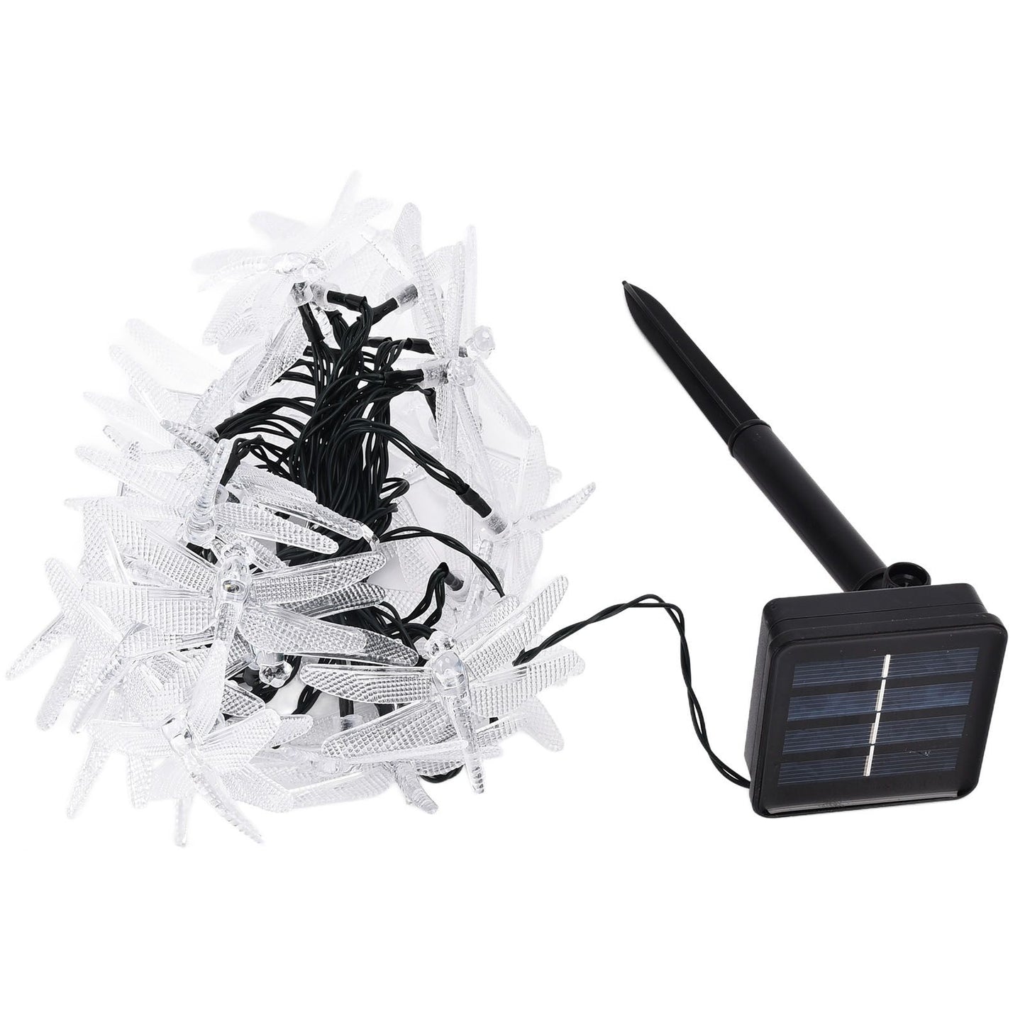 Dragonfly Solar String Lights 30LEDs Solar Powered Fairy Lights Waterproof Outdoor DecorationWarm Light V1294-YM0523-3119210272311
