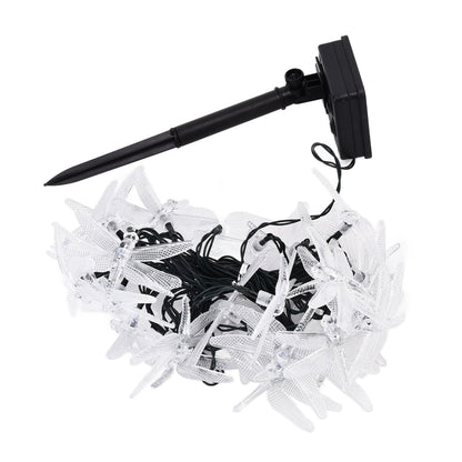 Dragonfly Solar String Lights 30LEDs Solar Powered Fairy Lights Waterproof Outdoor DecorationWarm Light V1294-YM0523-3119210272311
