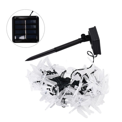 Dragonfly Solar String Lights 30LEDs Solar Powered Fairy Lights Waterproof Outdoor DecorationWarm Light V1294-YM0523-3119210272311