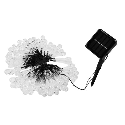 100LEDs String Lights Solar Powered Fairy Lamp 12m/39.3ft Waterproof Drop Shape for Patio Lawn Party V1294-YM0523-3119210272511