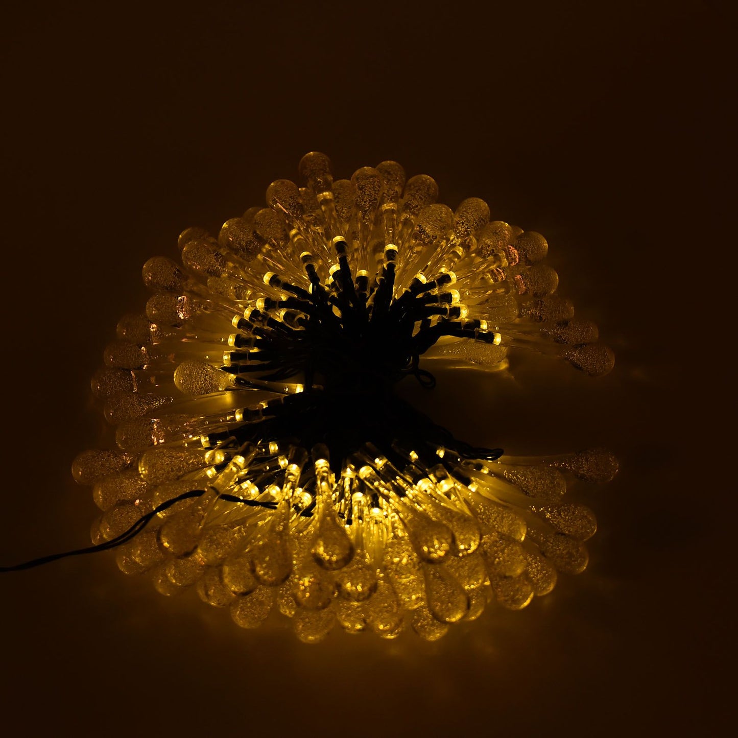 100LEDs String Lights Solar Powered Fairy Lamp 12m/39.3ft Waterproof Drop Shape for Patio Lawn Party V1294-YM0523-3119210272511