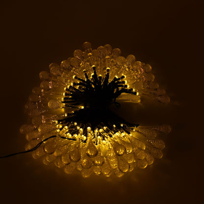 100LEDs String Lights Solar Powered Fairy Lamp 12m/39.3ft Waterproof Drop Shape for Patio Lawn Party V1294-YM0523-3119210272511