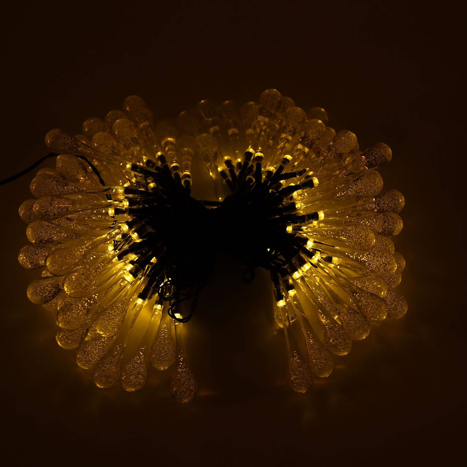 100LEDs String Lights Solar Powered Fairy Lamp 12m/39.3ft Waterproof Drop Shape for Patio Lawn Party V1294-YM0523-3119210272511