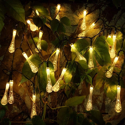 100LEDs String Lights Solar Powered Fairy Lamp 12m/39.3ft Waterproof Drop Shape for Patio Lawn Party V1294-YM0523-3119210272511