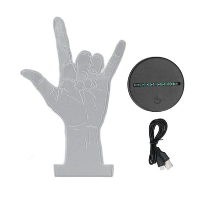3D Sign Language I Love You Night Light Touch Control Adjustable USB Or Battery Powered Night Light for V1294-YM0523-3119210273011