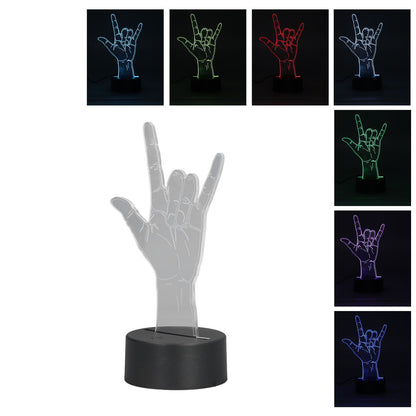3D Sign Language I Love You Night Light Touch Control Adjustable USB Or Battery Powered Night Light for V1294-YM0523-3119210273011