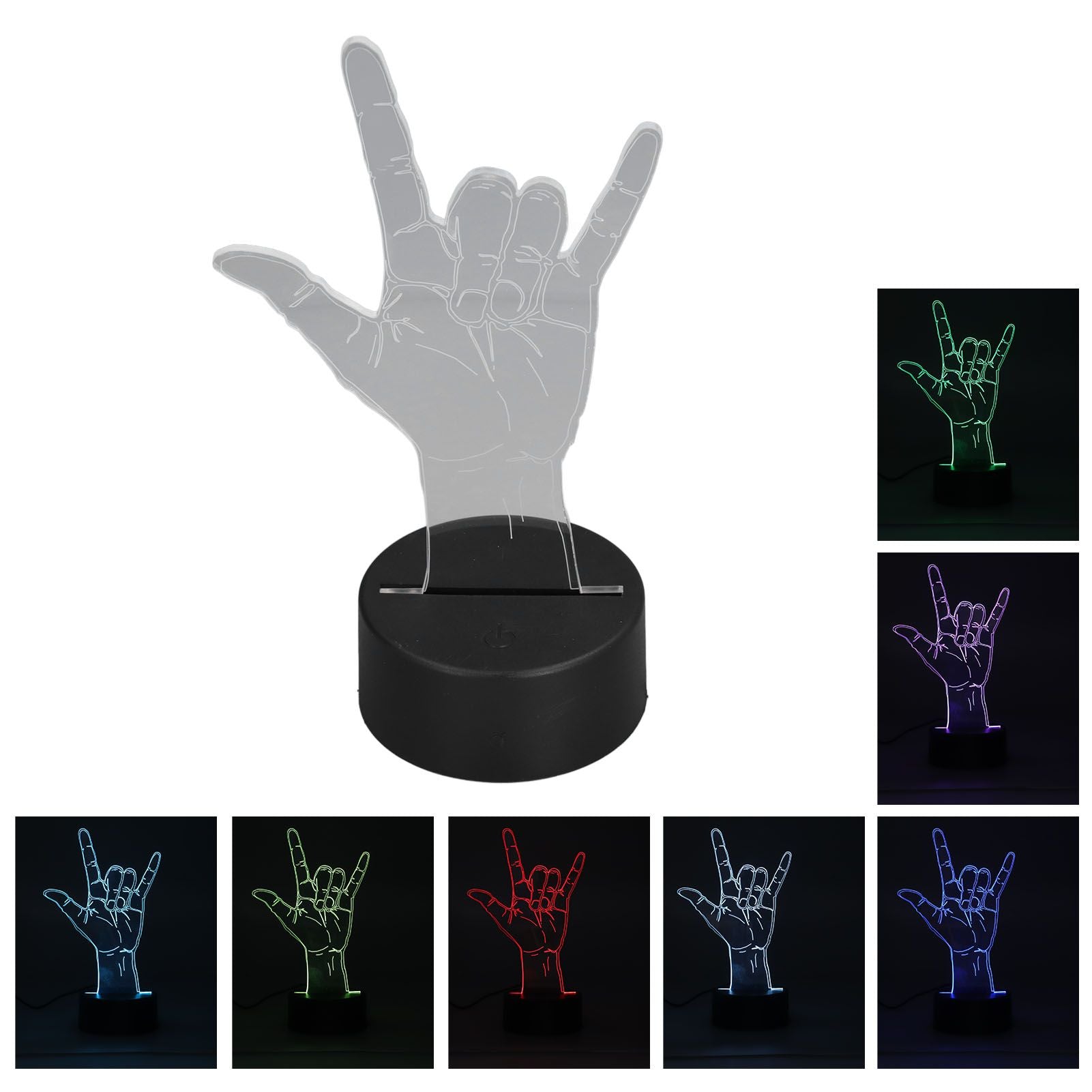 3D Sign Language I Love You Night Light Touch Control Adjustable USB Or Battery Powered Night Light for V1294-YM0523-3119210273011