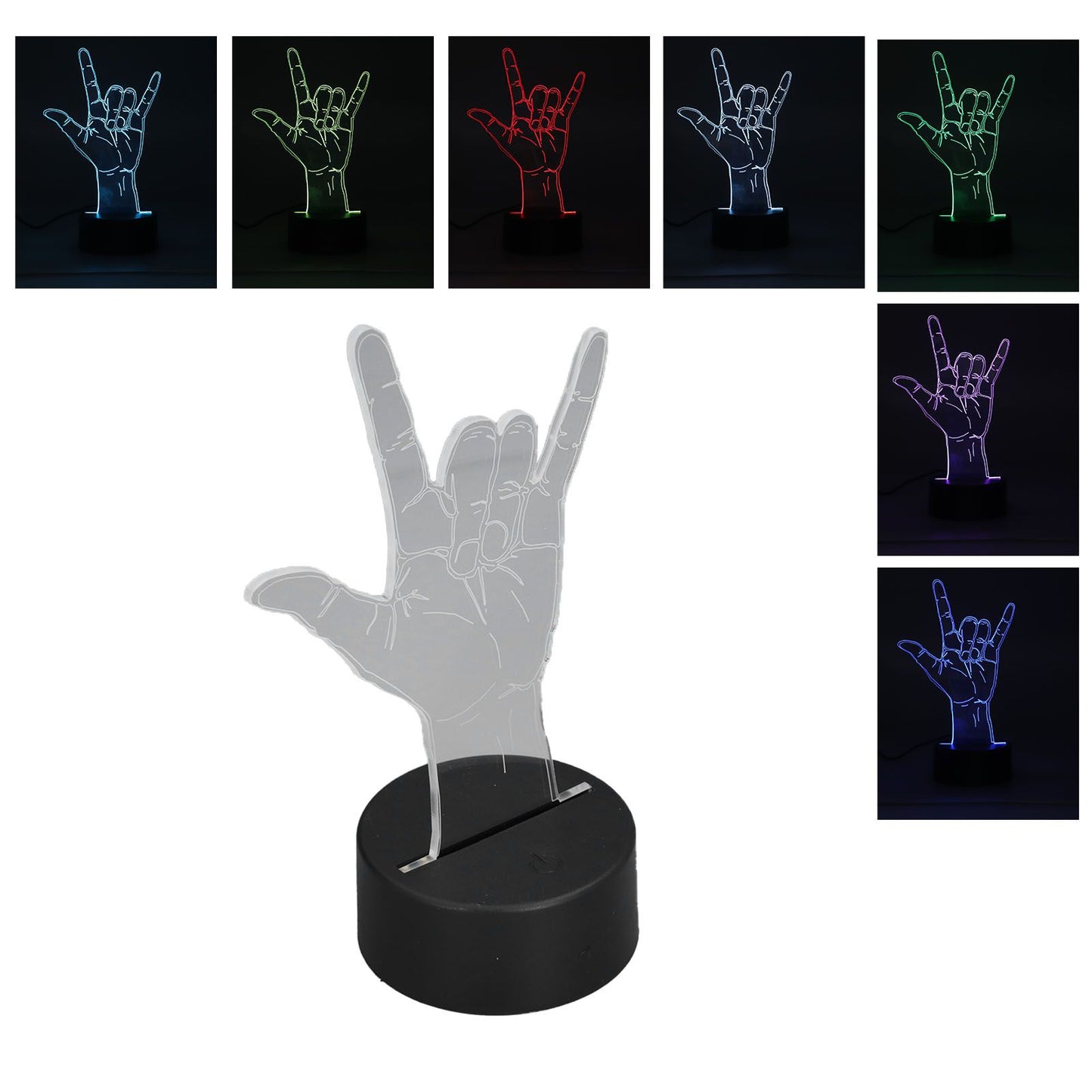 3D Sign Language I Love You Night Light Touch Control Adjustable USB Or Battery Powered Night Light for V1294-YM0523-3119210273011