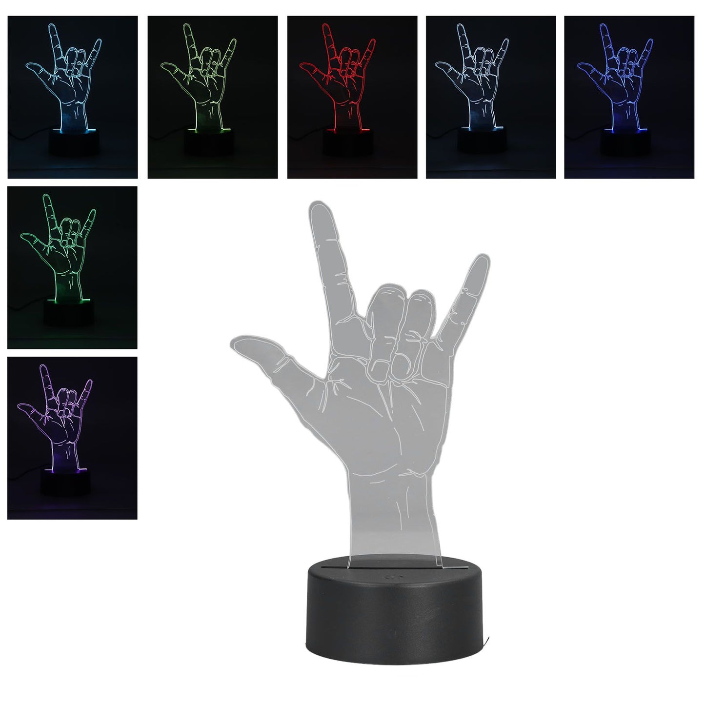 3D Sign Language I Love You Night Light Touch Control Adjustable USB Or Battery Powered Night Light for V1294-YM0523-3119210273011