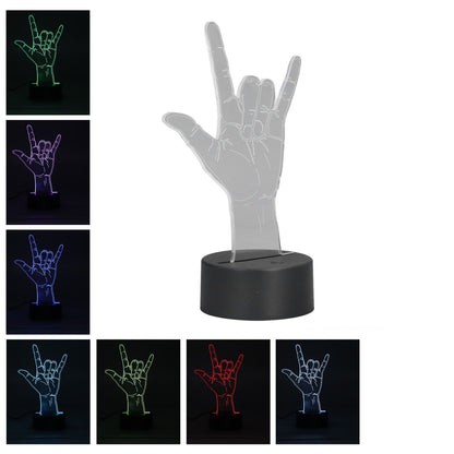 3D Sign Language I Love You Night Light Touch Control Adjustable USB Or Battery Powered Night Light for V1294-YM0523-3119210273011