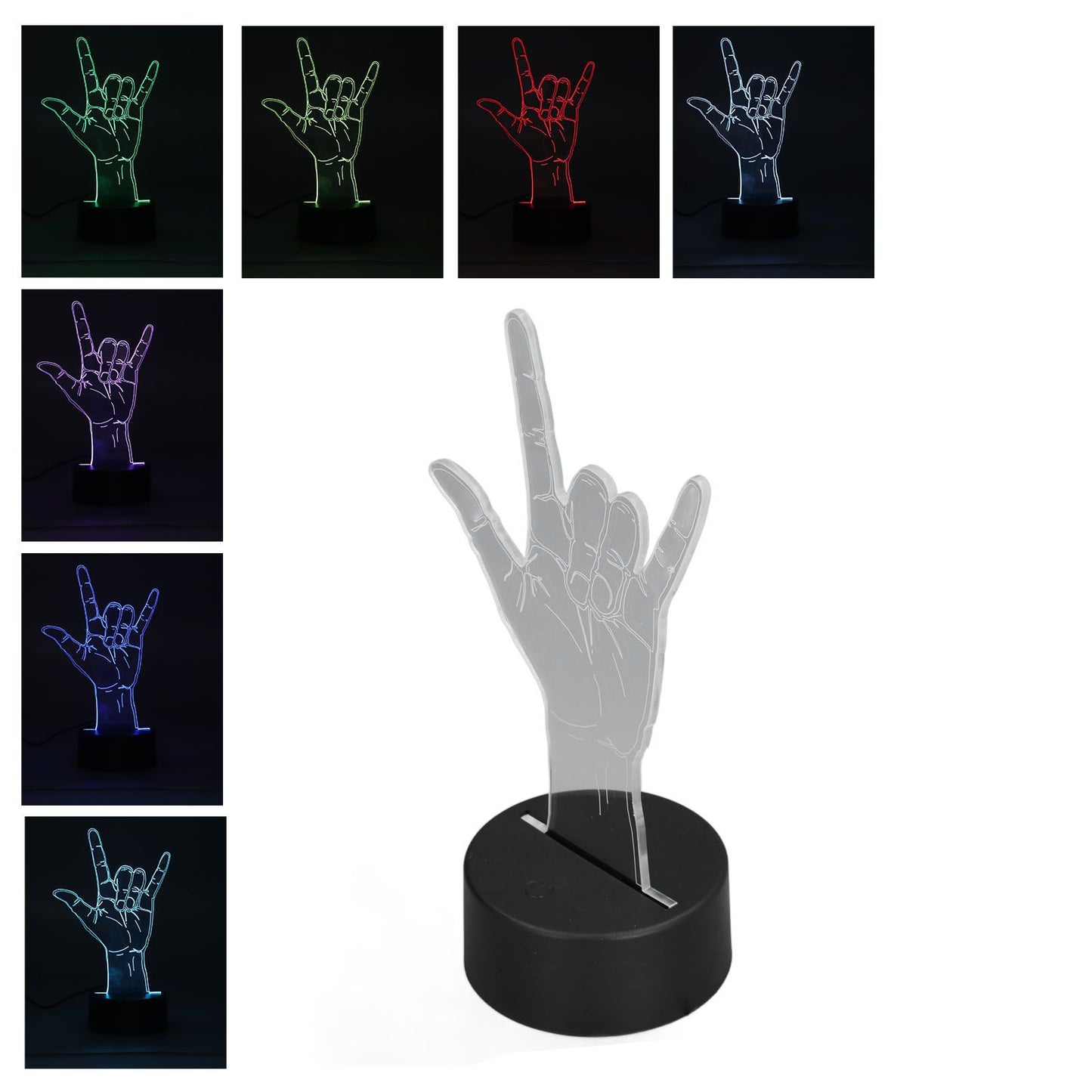 3D Sign Language I Love You Night Light Touch Control Adjustable USB Or Battery Powered Night Light for V1294-YM0523-3119210273011