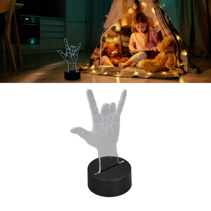 3D Sign Language I Love You Night Light Touch Control Adjustable USB Or Battery Powered Night Light for V1294-YM0523-3119210273011
